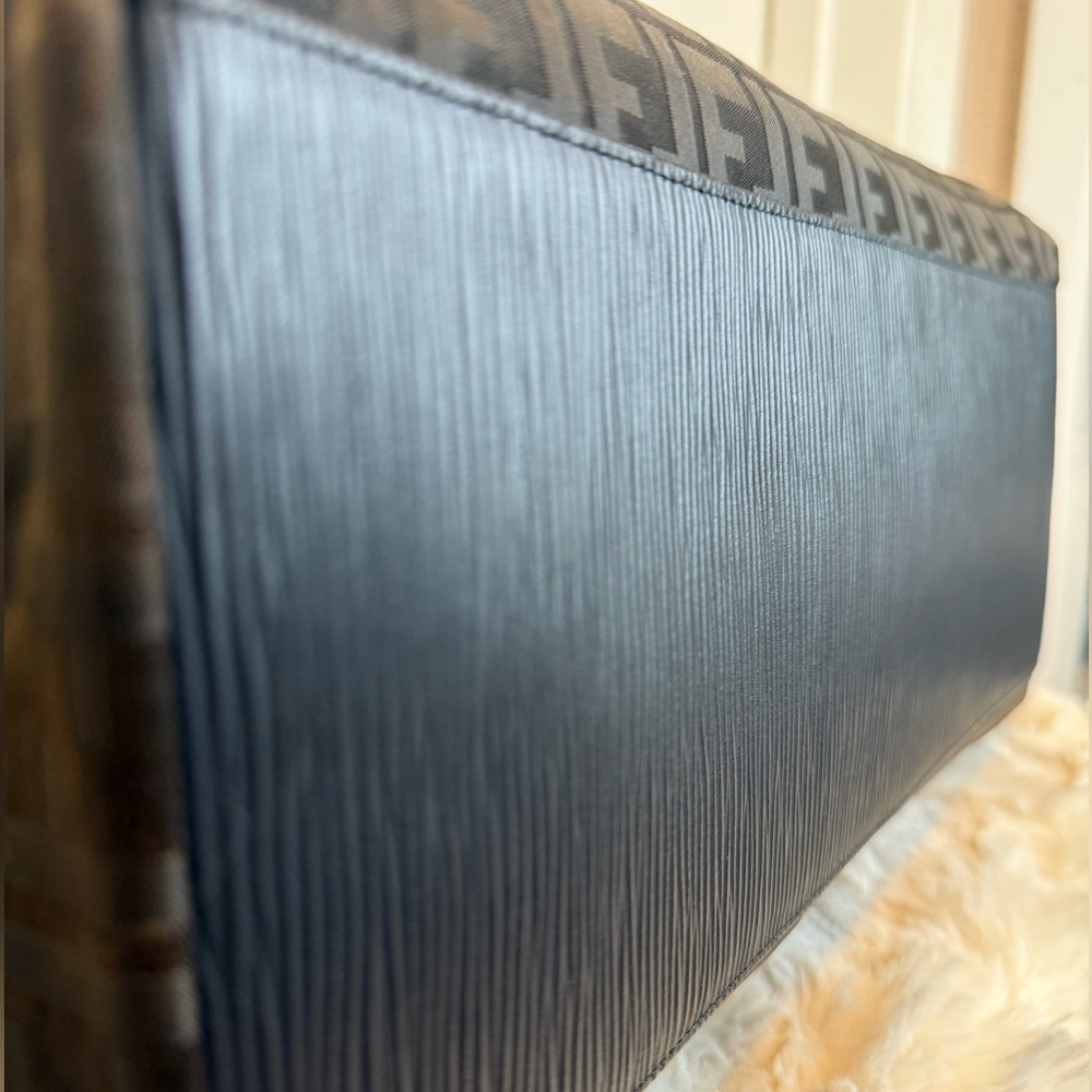 FENDI FF ZUCCA NYLON LEATHER MONOGRAM TRAVEL BAG TOTE PURSE UNISEX - Picture 9 of 16